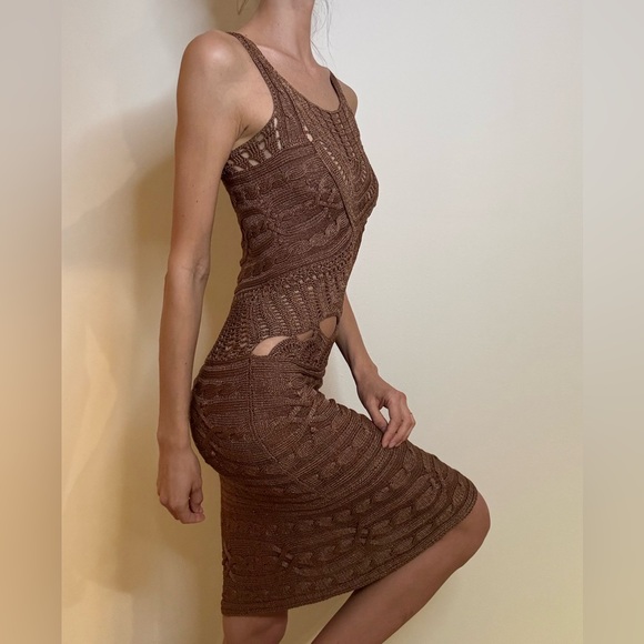 Handmade silk crochet dress - Picture 2 of 12